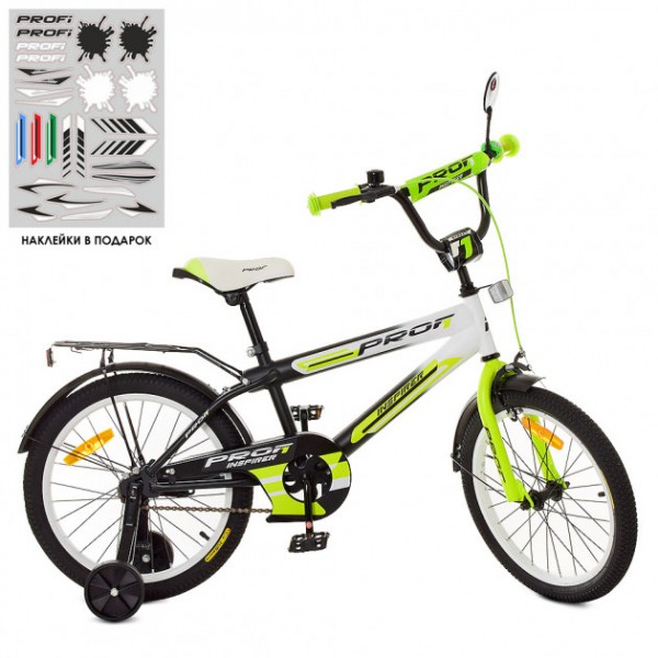 

Велосипед Profi 18" Inspirer SY1854 Black White Lime (MAN00217)