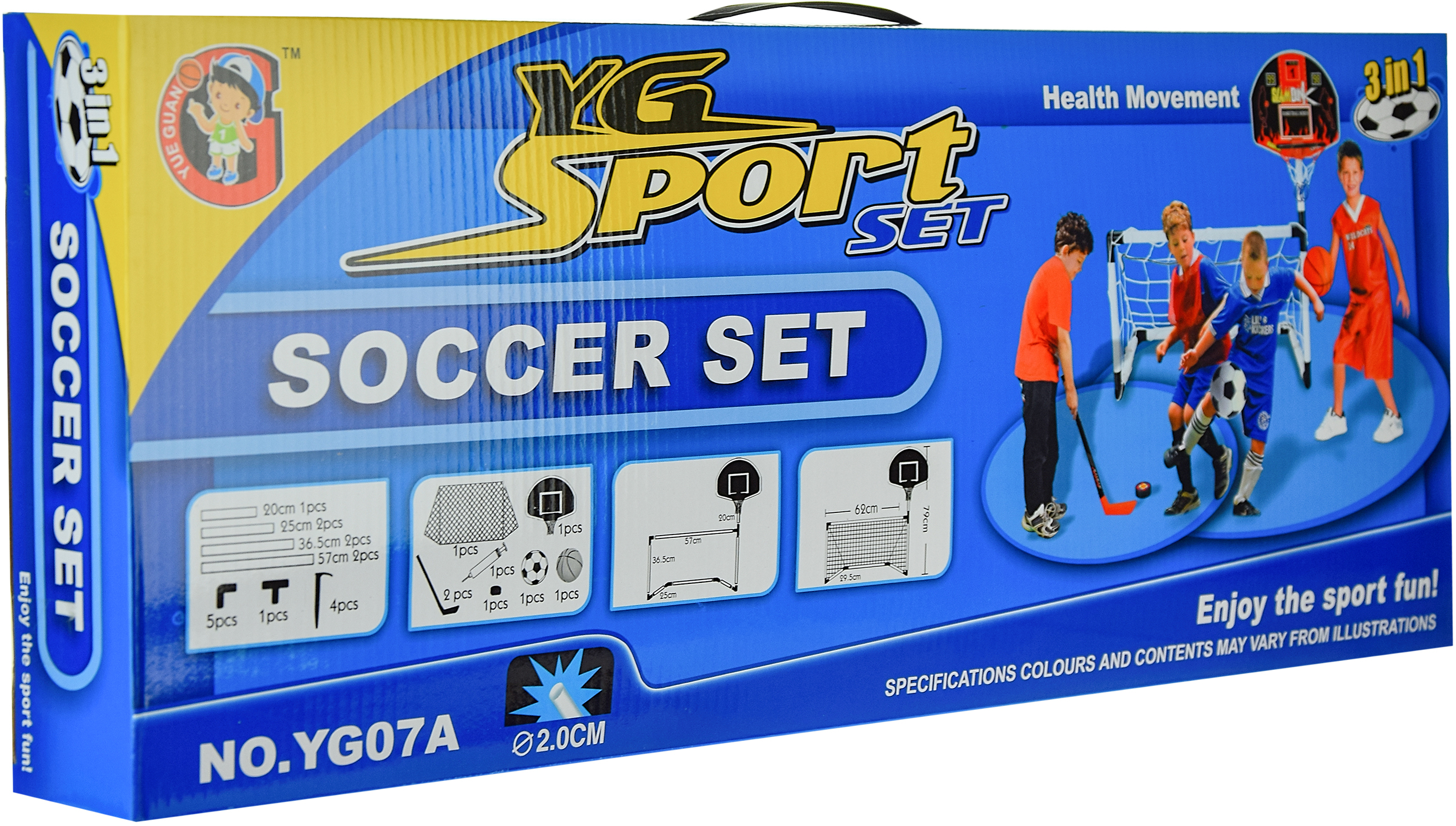 

Игрвой набор Shantou Спортивный инвентарь 3 в 1 (YG07A) (6983300300657)