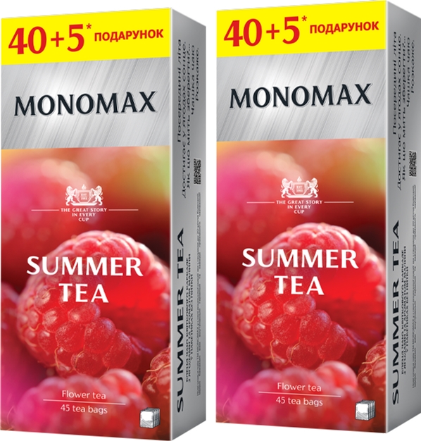 Упаковка цветочного чая Мономах Summer tea каркаде с ягодами и ароматом ...