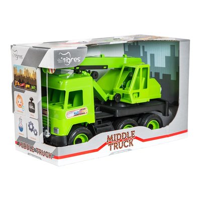 

Машинка Tigres Middle truck Кран зеленый в коробке (39483) (10-526917)