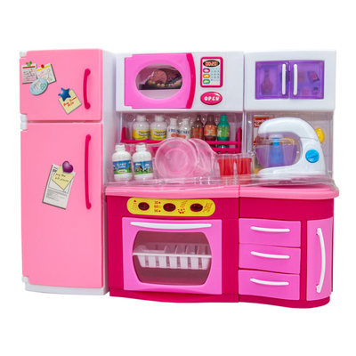 

Кукольная кухня Qun feng toys Милый дом-2 розовая с эффектами (2803S) (10-552693)