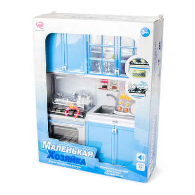 

Кукольная кухня Маленькая хозяюшка-3 голубая (26214B/R) (10-331865)