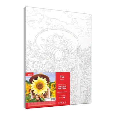 

Набор для рисования Rosa Девушка с подсолнухом живопись по номерам (N00013229) (10-550779)