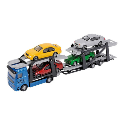 

Автотранспортер Dickie toys Синий тягач с 4 машинками 28 см (3745000/3745000-1) (10-547582)