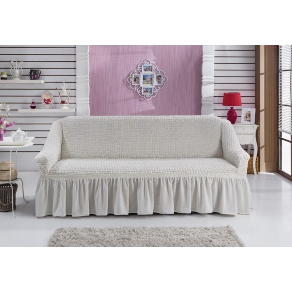 

Чехол на диван с юбкой Кремовый Home Collection Evibu Турция 50109