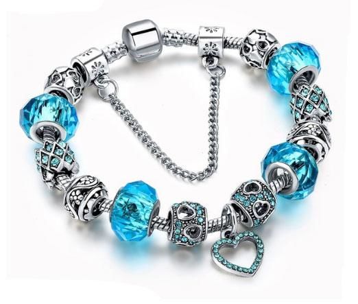 

Женский браслет Primo Heart - Blue Primo белый, голубой, серебряный