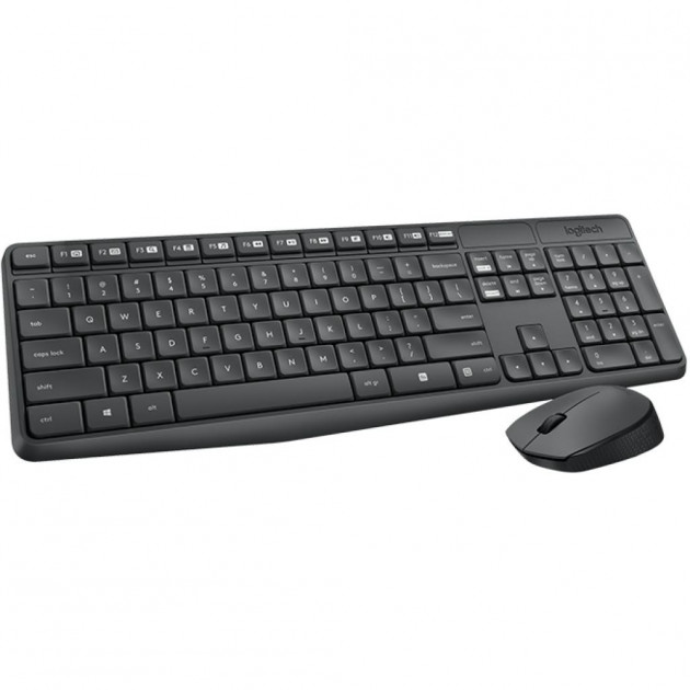 

Комплект Logitech Wireless Desktop MK235 черная USB (радио, клавиатура+оптическая мышь) (920-007948)