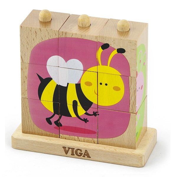 

Пазл-пирамидка Viga Toys "Насекомые" (50158)