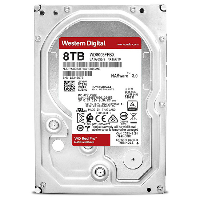 

Накопитель HDD SATA 8.0TB WD Red Pro NAS 7200rpm 256MB (WD8003FFBX)