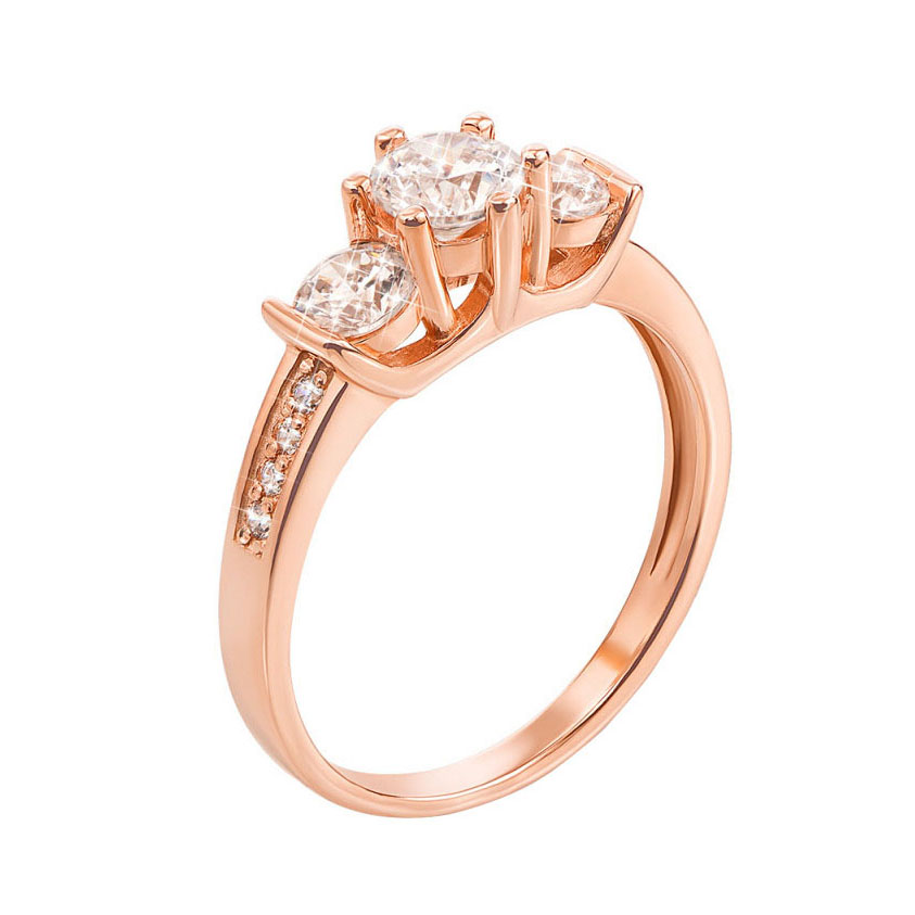 

Золотое кольцо Ирена с фианитами S Zirconia 000129127 16 размера