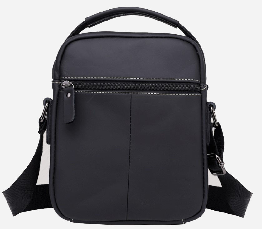 

Мужская кожаная сумка-мессенджер Tiding Bag A25F-90119A Черная