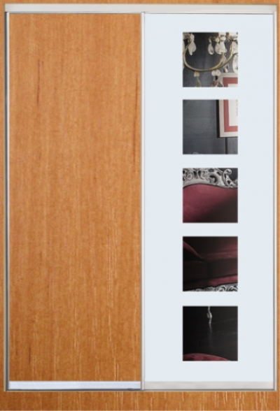 

Шкаф купе Luxe Studio Стандарт-2 ДСП/Зеркало с Пескоструем-3 2000x2100x450 двухдверный