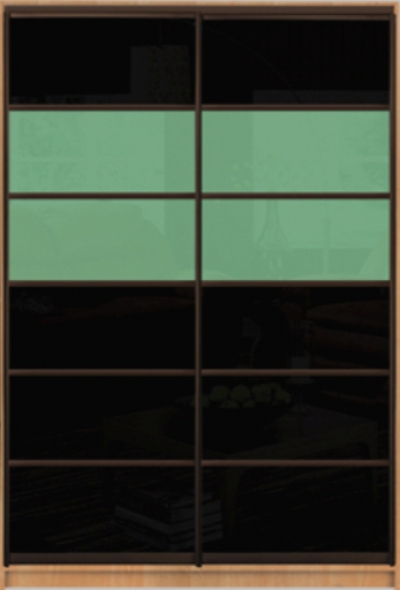 

Шкаф купе Luxe Studio Стандарт-2 Цветной комбинированный фасад-5 1400x2400x450 двухдверный