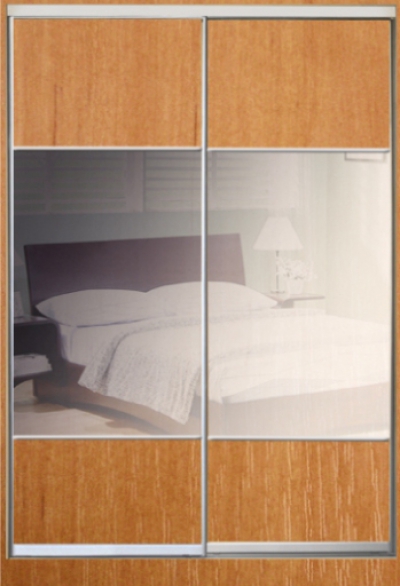 

Шкаф купе Luxe Studio Стандарт-2 ДСП/Тонированое зеркало-10 2000x2200x450 двухдверный