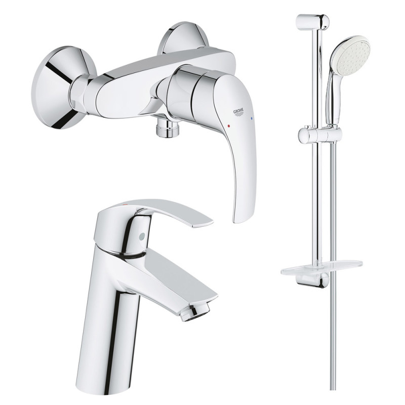 

Набор Смесителей Для Душа Grohe Eurosmart 123244M M-Size (23324001+33555002+27926001)