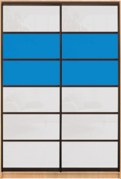 

Шкаф купе Luxe Studio Стандарт-2 Цветной комбинированный фасад-4 1400x2100x450 двухдверный