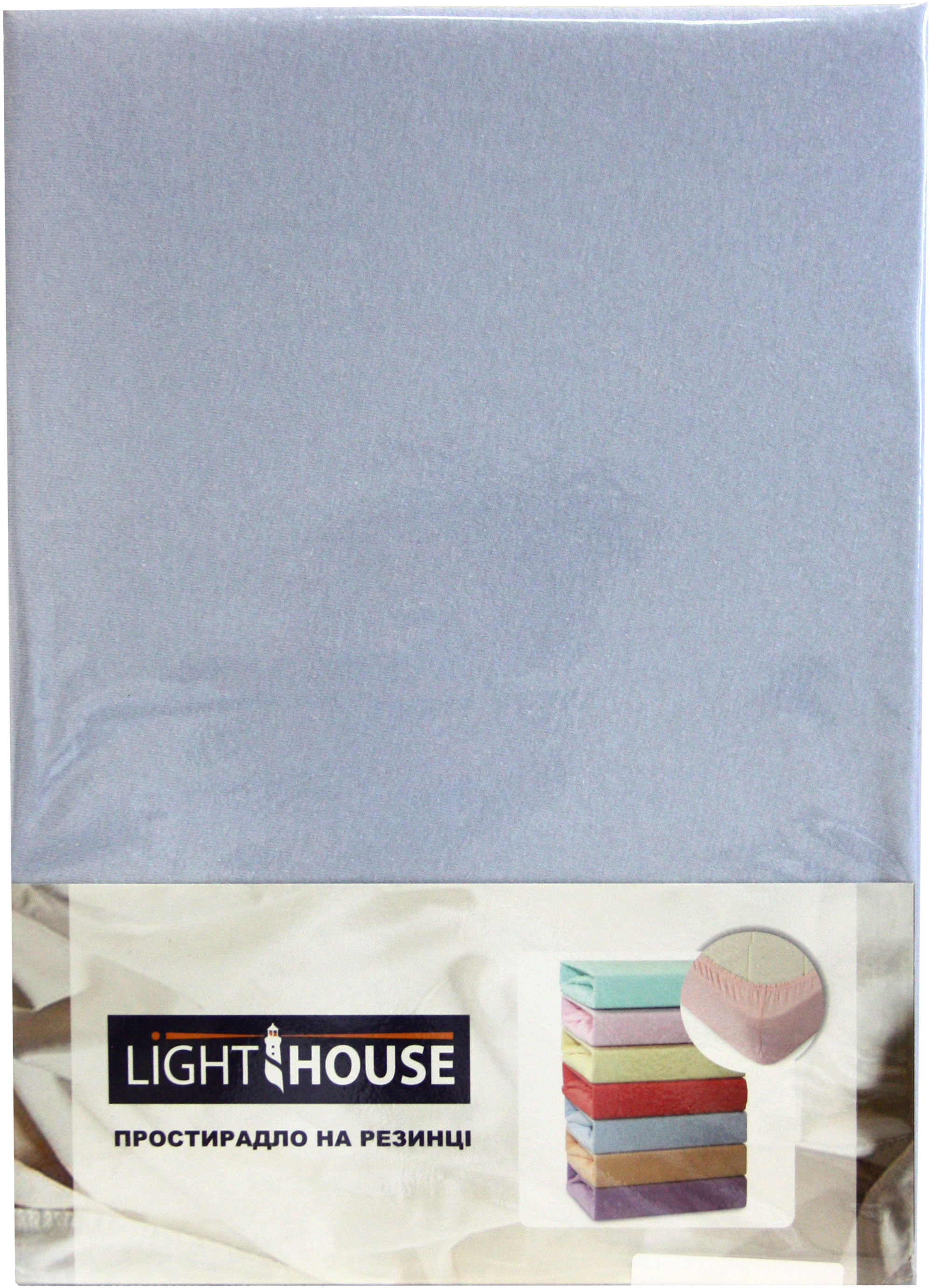 

Простынь на резинке LightHouse 90х200+25 Голубая