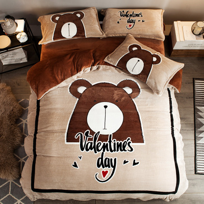 

Комплект постельного белья Homy Tex Микрофибра/Плюш Valentines day 200х230
