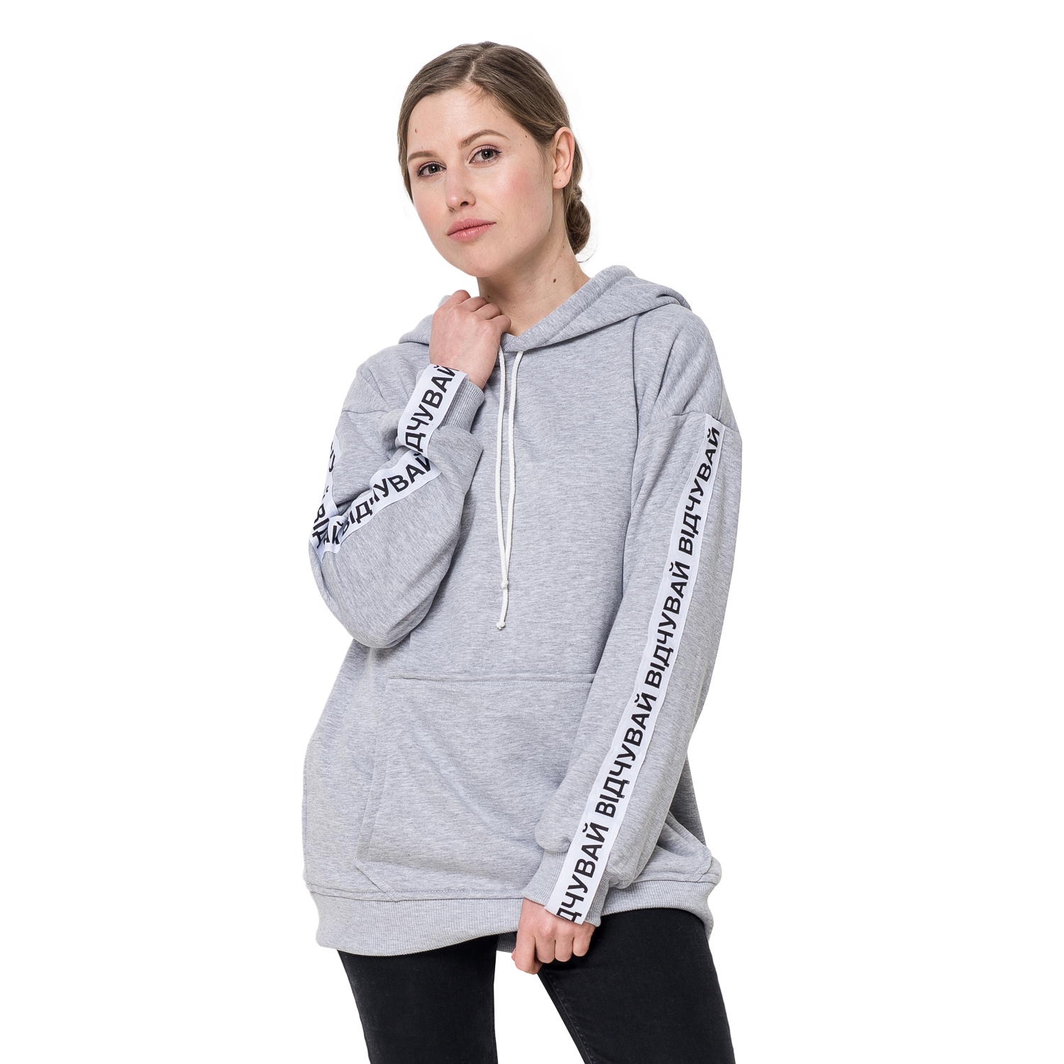 

Худи ProstoClothes ВІДЧУВАЙ Oversize серый 588g1