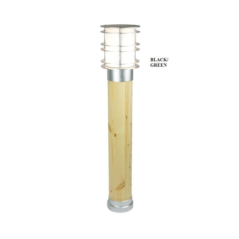 

Уличный столбик Norlys 1423B/g Stockholm Wood Black/green