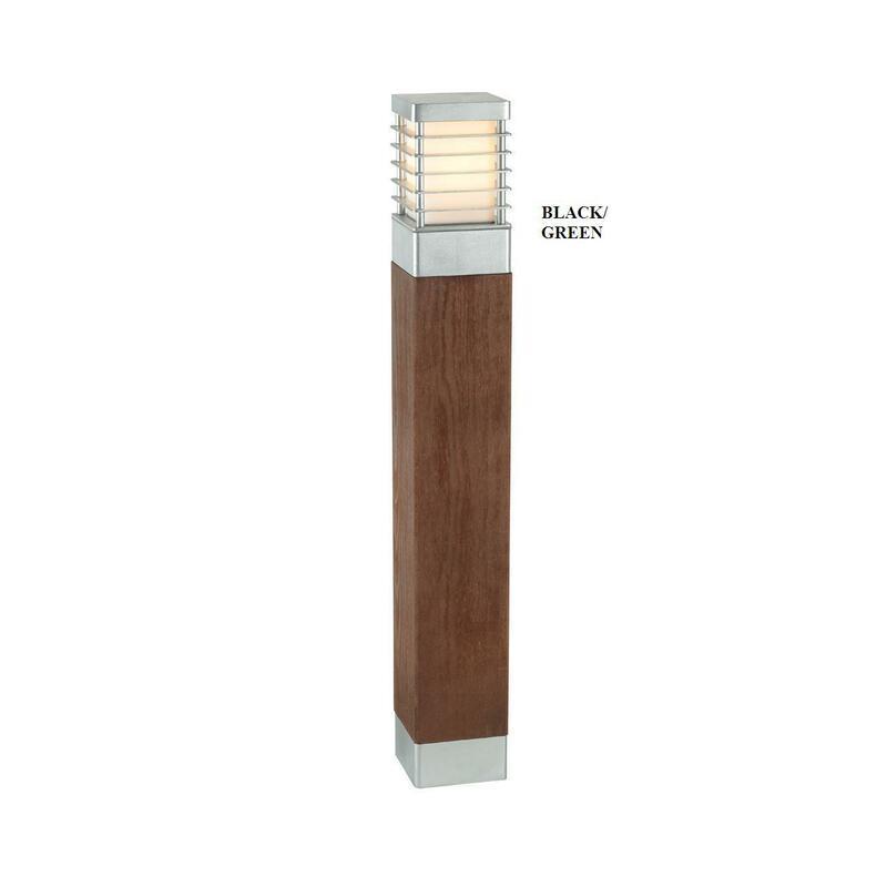 

Уличный столбик Norlys 1410B/g Halmstad Wood Black/green