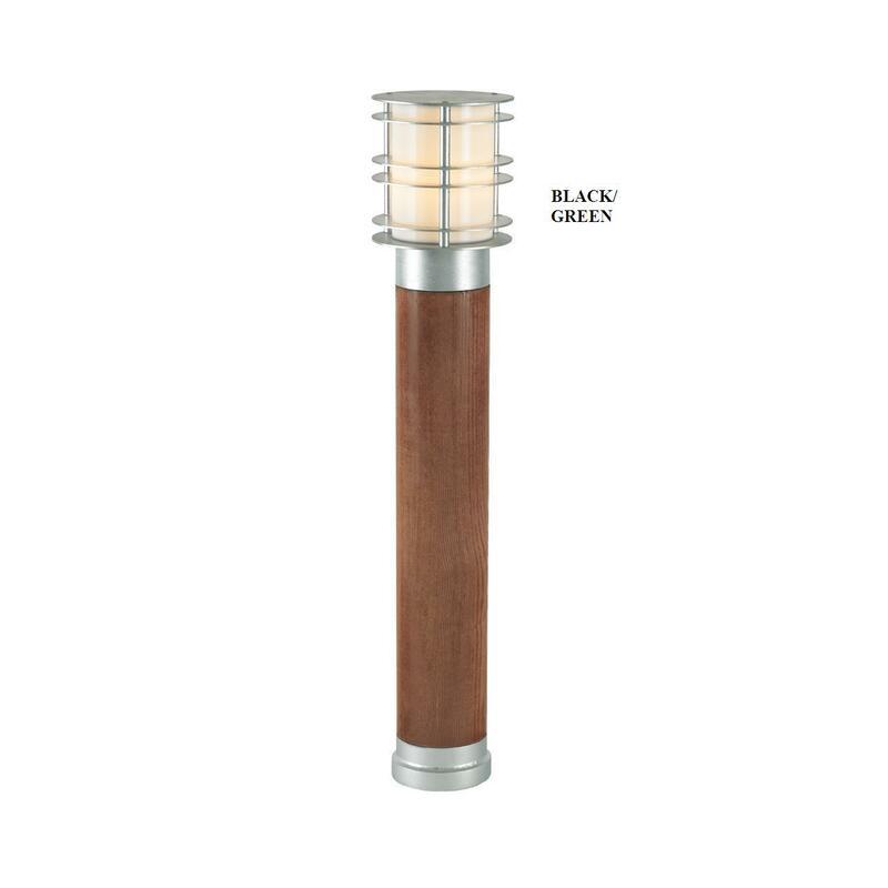 

Уличный столбик Norlys 1420B/g Stockholm Wood Black/green