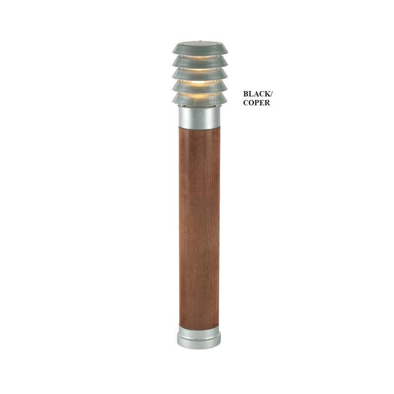 

Уличный столбик Norlys 1440B/c Alta Wood Black/coper