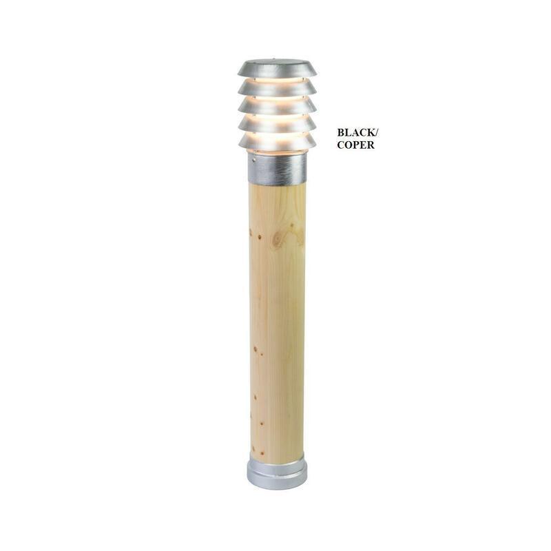 

Уличный столбик Norlys 1443B/c Alta Wood Black/coper