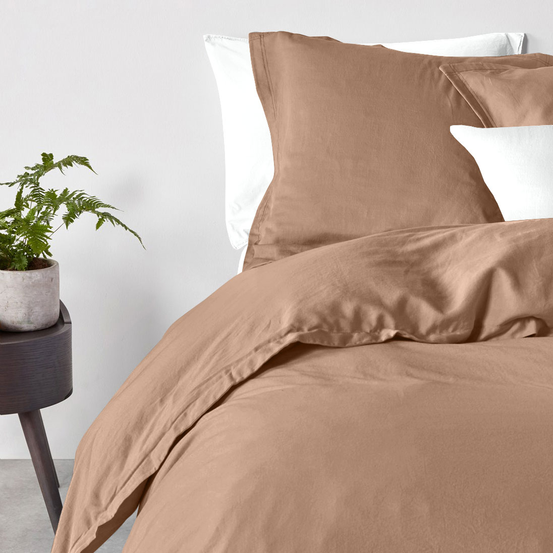 

Комплект постельного белья Cosas натурального Ranfors Brown El White 160х220
