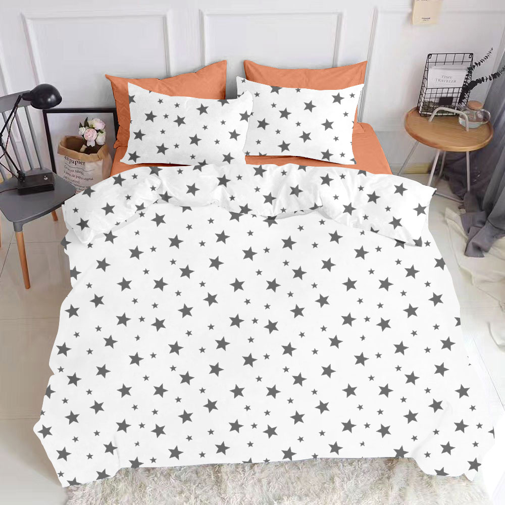 

Комплект постельного белья Cosas натурального Star Big Grey Terrakot Семейный 160х220