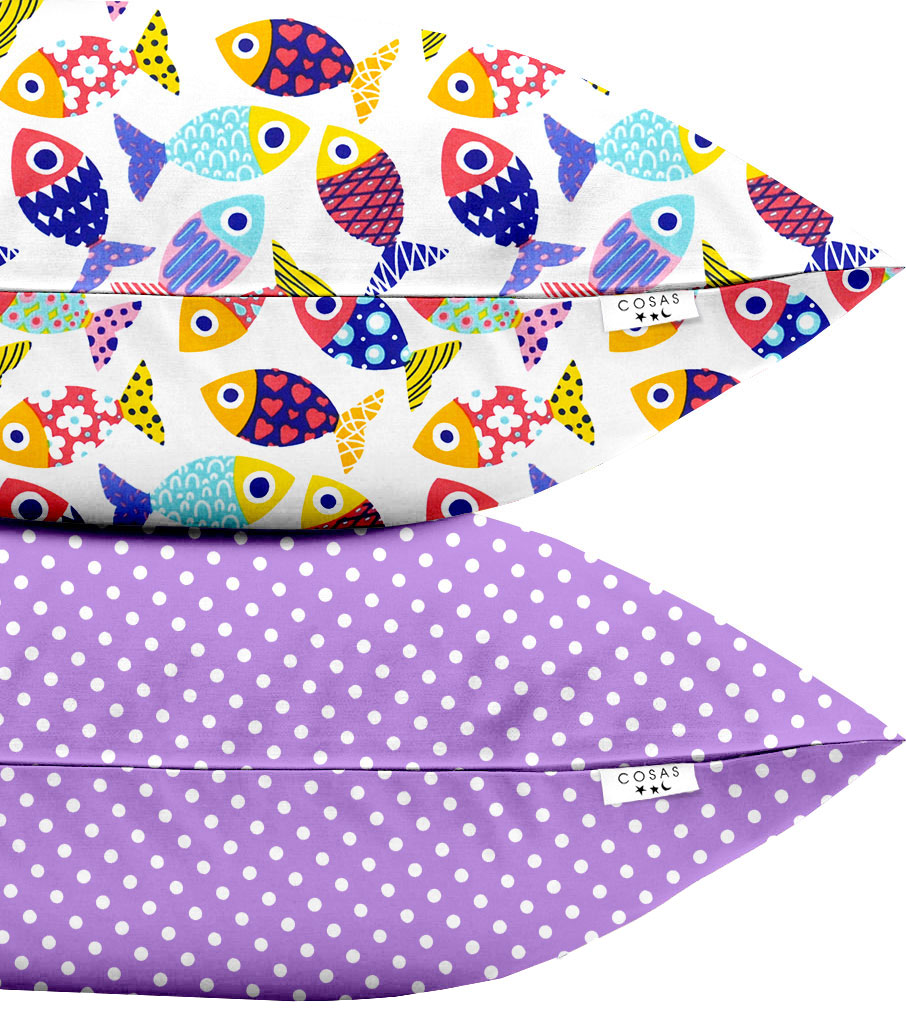 

Набор наволочек Cosas Set Pillow Fishes Color Dots Fio 40х60 2 шт