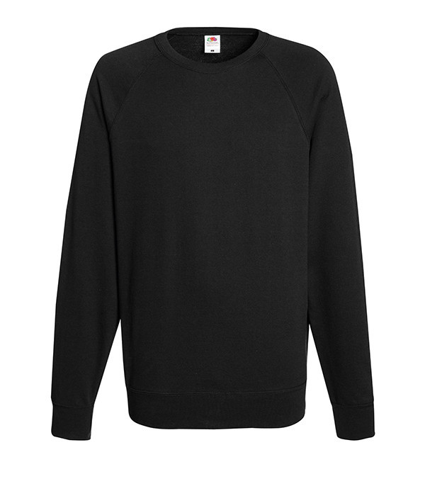 

Свитшот Fruit of the Loom Lightweight raglan sweat S Черный