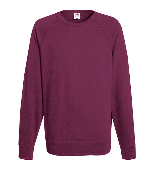 

Свитшот Fruit of the Loom Lightweight raglan sweat L Бордовый