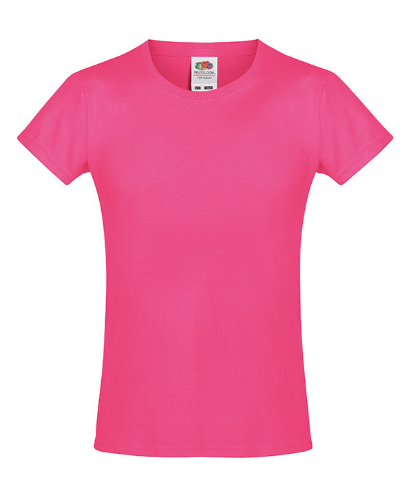 

Футболка Fruit of the Loom Sofspun girls Малиновый 164 см