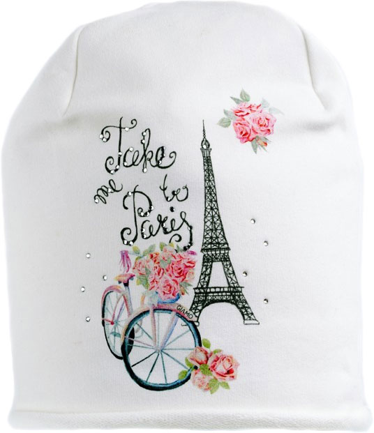 

Демисезонная шапка Giamo J'Adore Paris PARG3 50-52 см Экрю