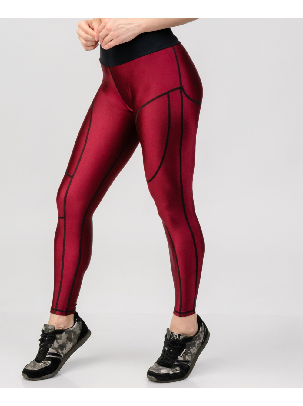 

Спортивные леггинсы GO fitness 80098-2 XL-XXL Бордовый