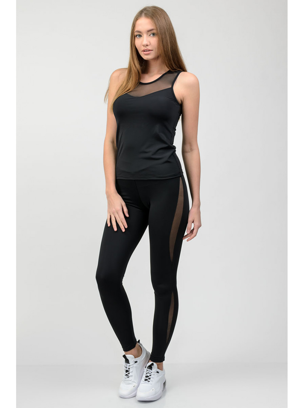 

Комлект(майка,леггинсы) GO fitness 90001 чер. M-L