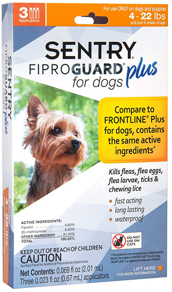

Капли FiproGuard Plus от блох, клещей и вшей для собак весом до 10 кг 3 пипетки (2.01 мл)