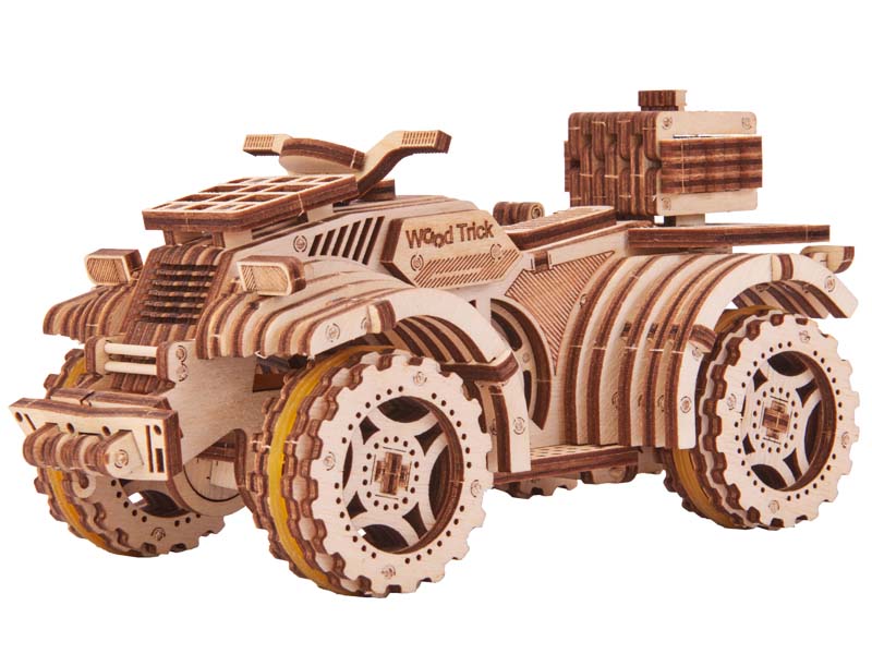 

Деревянный 3D пазл Wood Trick (механический деревянный конструктор) Квадроцикл 00006