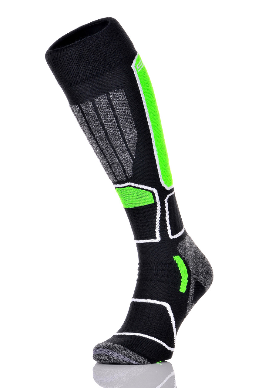 

Носки лыжные термоактивные SPAIO Ski Power - черный/зеленый, Носки лыжные термоактивные SPAIO Ski Power 38-40 черный/зеленый