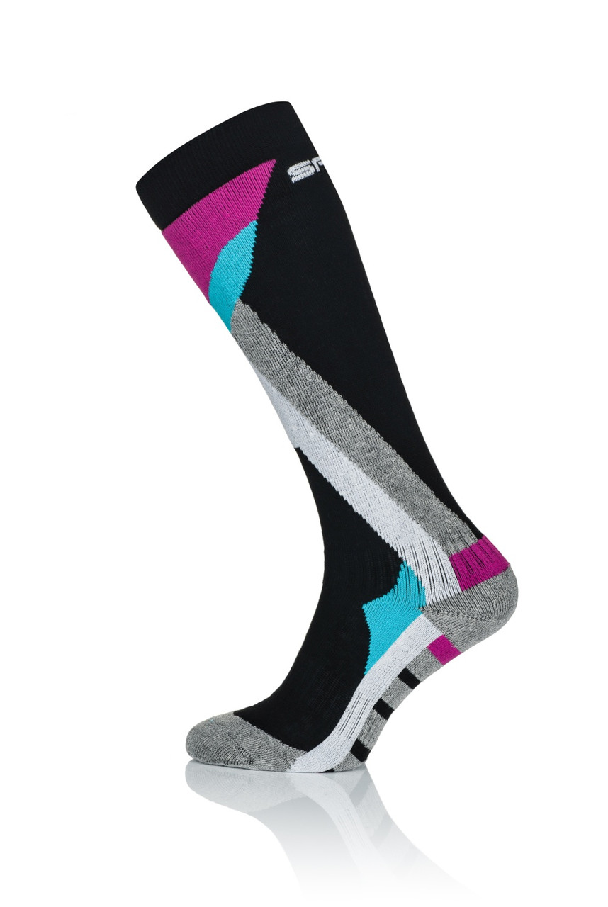 

Носки лыжные детские SPAIO Ski Cotton Junior 01 - черный/серый/розовый, Носки лыжные детские SPAIO Ski Cotton Junior 01 25-27 черный/серый/розовый