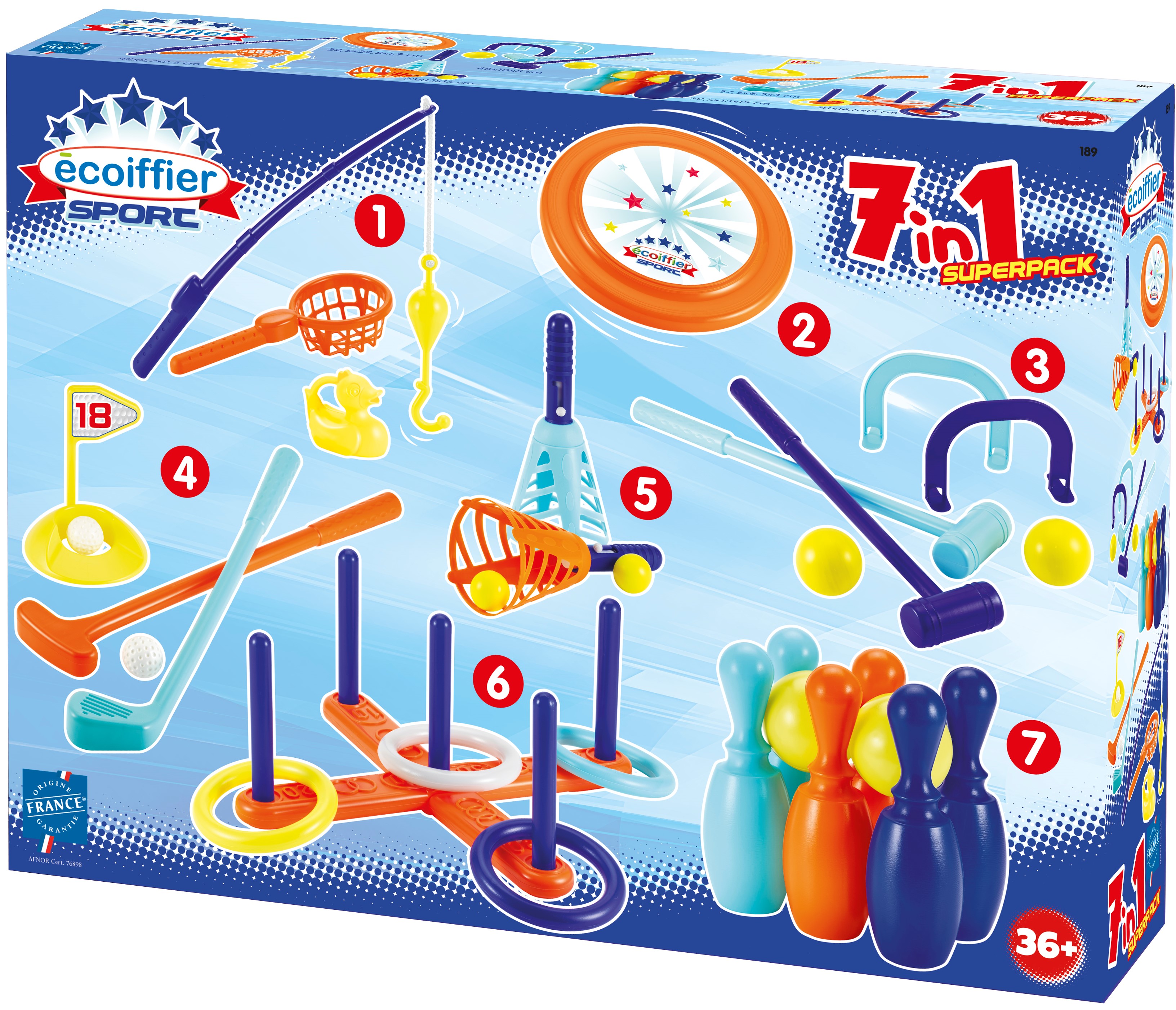 

Набор игр Ecoiffier 7 видов спорта (189) (3280250001898)