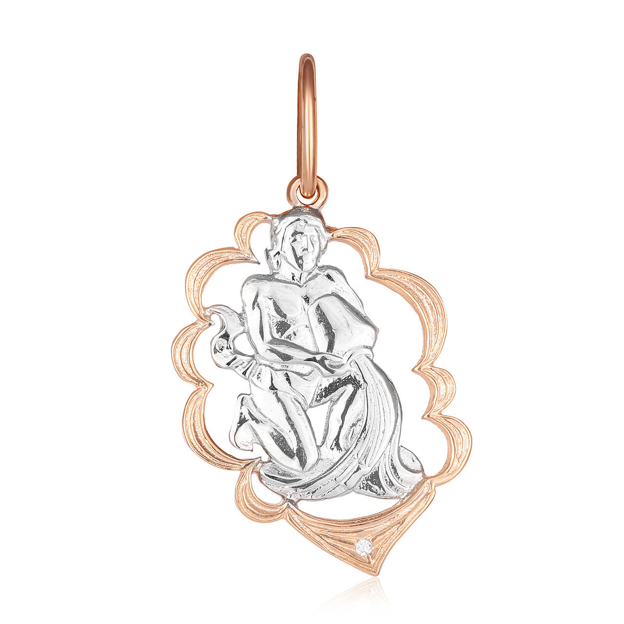 

Серебряная подвеска Silvex925 с фианитом - "Водолей" П32Ф/350