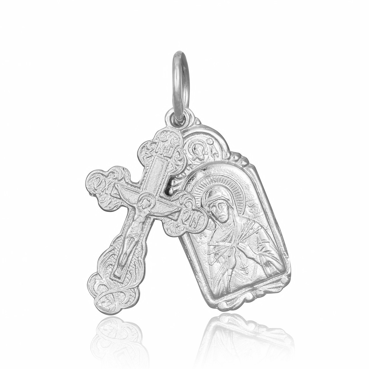 

Серебряная подвеска Silvex925 - "Крест с иконкой "Семистрельная"" П2/184