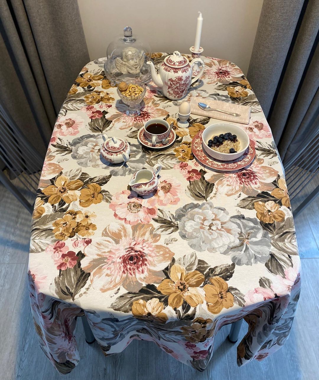 

Тефлоновая Скатерть Tablecloth Букет Акварель 110*150 см
