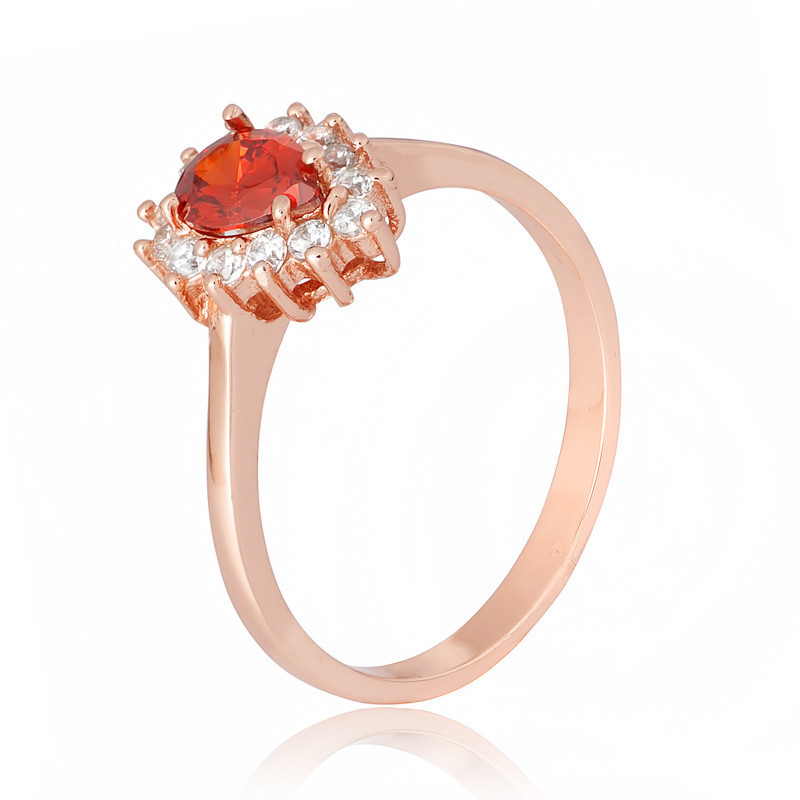 

Серебряное кольцо позолоченное с фианитом Silvex925 КК3ФГ/383 - 18,5