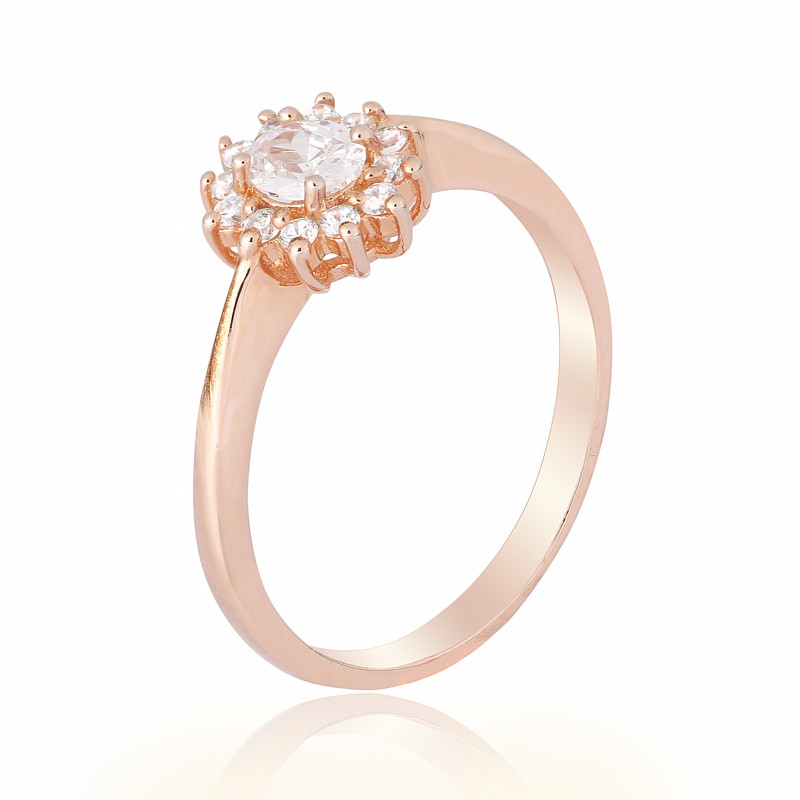 

Серебряное кольцо позолоченное с фианитом Silvex925 КК3Ф/475 - 18,5