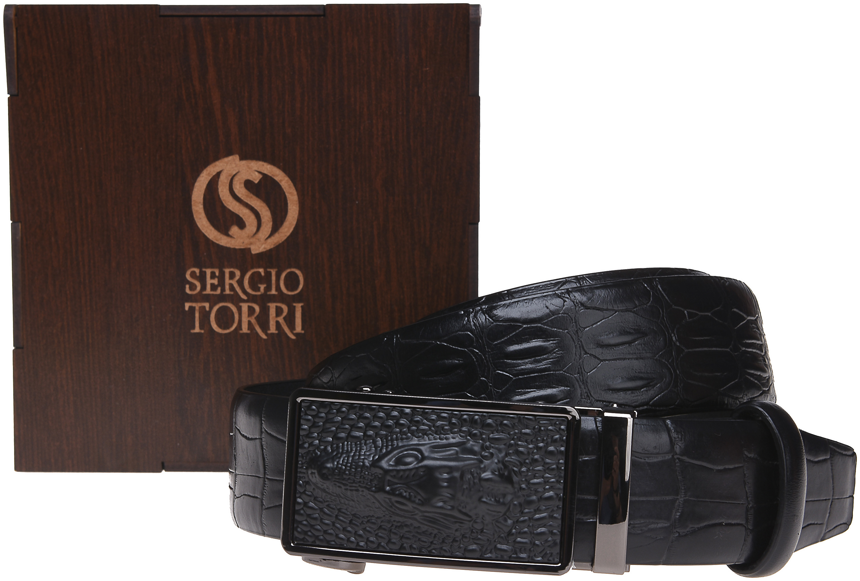 

Мужской ремень кожаный Sergio Torri 10-030 130 см Черный