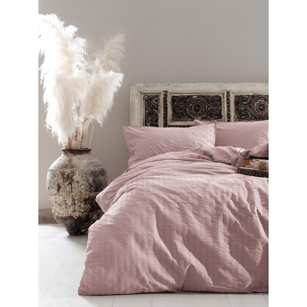 

Комплект постельного белья Vogue SoundSleep сатин Pudra пудровый евро