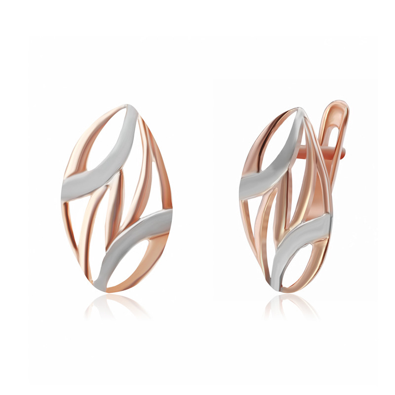 

Серебряные серьги Silvex925 позолоченные С32/200, с английской застежкой